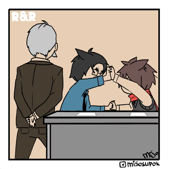 After Class punishment - Моё, Комиксы, Кот, Хуманизация, Аниме, Original Character, Длиннопост
