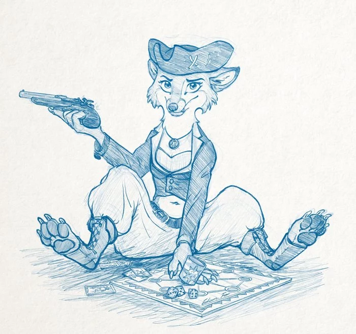 Shall we play? - Furry, Furry fox, Fox, Pirates, Games, Edisonfox, Sketch