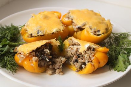 Peppers stuffed with buckwheat and vegetables - My, Stuffing, Second courses, Dinner, Cooking, Food, Recipe, Dinner, Vegetables, Longpost