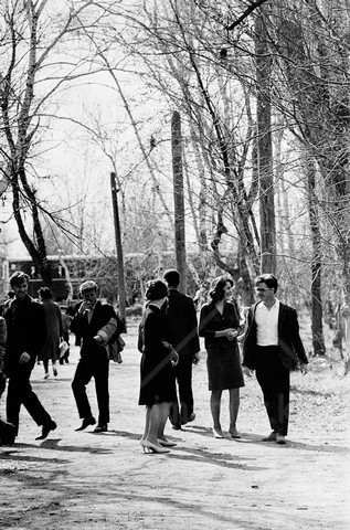 A park. Bridge over Ishim. Fishing. May 2, 1965, Tselinograd, Kazakhstan. USSR - My, Tselinograd, Astana, Nur-Sultan, Kazakhstan, Imams, Longpost, the USSR, Story