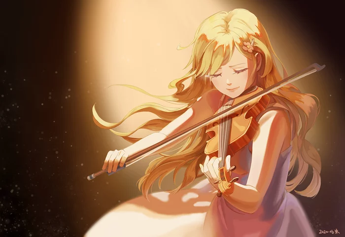 Каори Миядзоно - Аниме, Shigatsu wa Kimi no Uso, Miyazono kaori, Anime Art