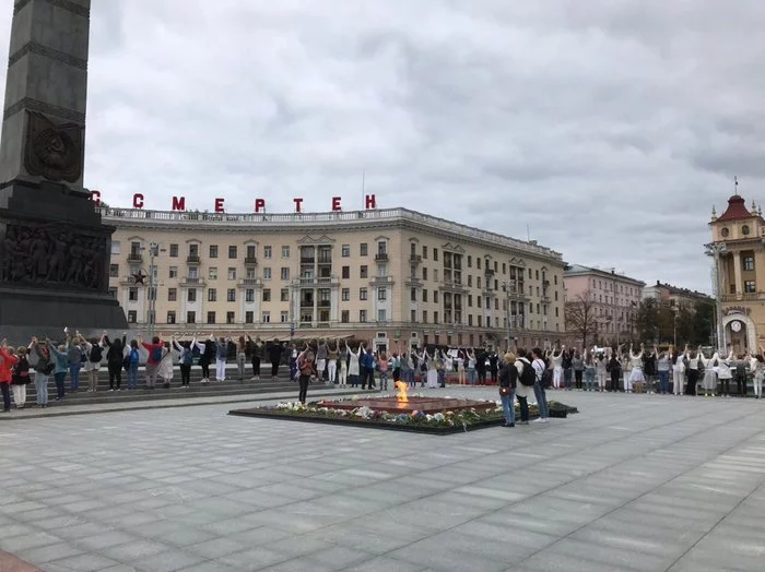 Жители Минска снова массово собираются на акции протеста - Политика, Республика Беларусь, Минск, Протесты в Беларуси, Выборы, Александр Лукашенко, Полиция, Газетару