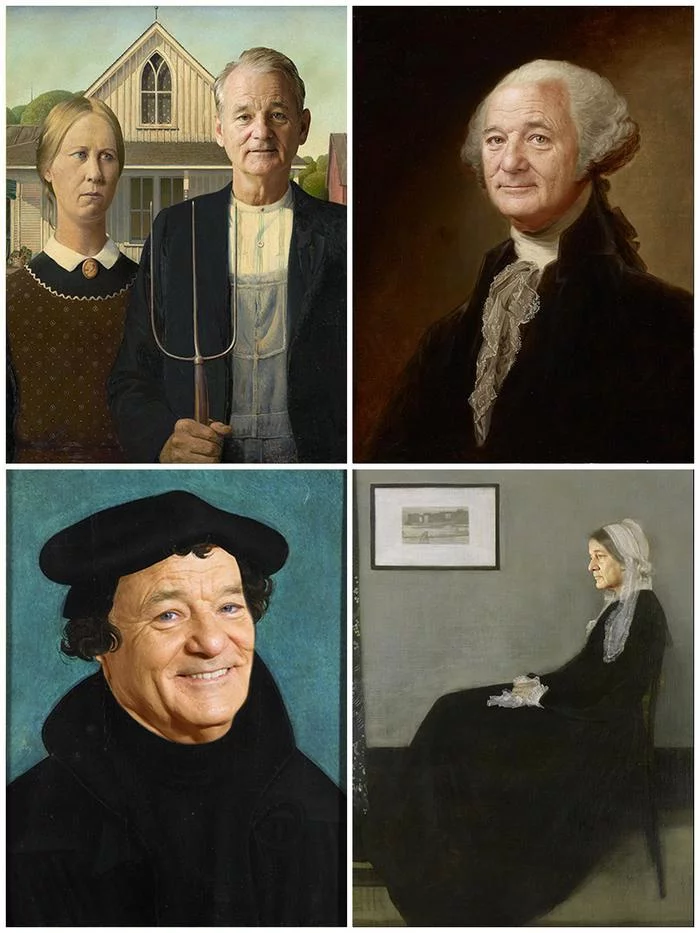 Looks good everywhere! - Bill Murray, Painting, Photoshop, Photoshop master, Art, Art, Humor, Actors and actresses