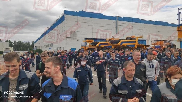 BELAZ is on strike!!! - Politics, Republic of Belarus, Protests in Belarus, BelAZ, Elections, Video, Longpost, Strike