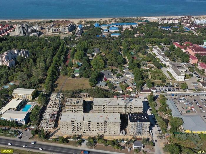 In Anapa, on the site of the former children's health camp Timurovets an elite residential complex Europe is being built. - My, Longpost, Краснодарский Край, Negative, Residential complex, Building