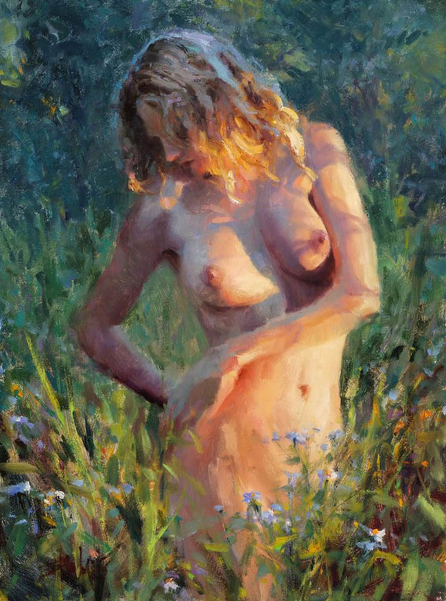 Blooming impressionism - NSFW, Watercolor, Hand-drawn erotica, Art, Erotic, Longpost, Eric Wallis