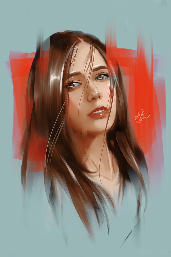 I'm experimenting - My, Portrait, Art, Girls, Digital drawing