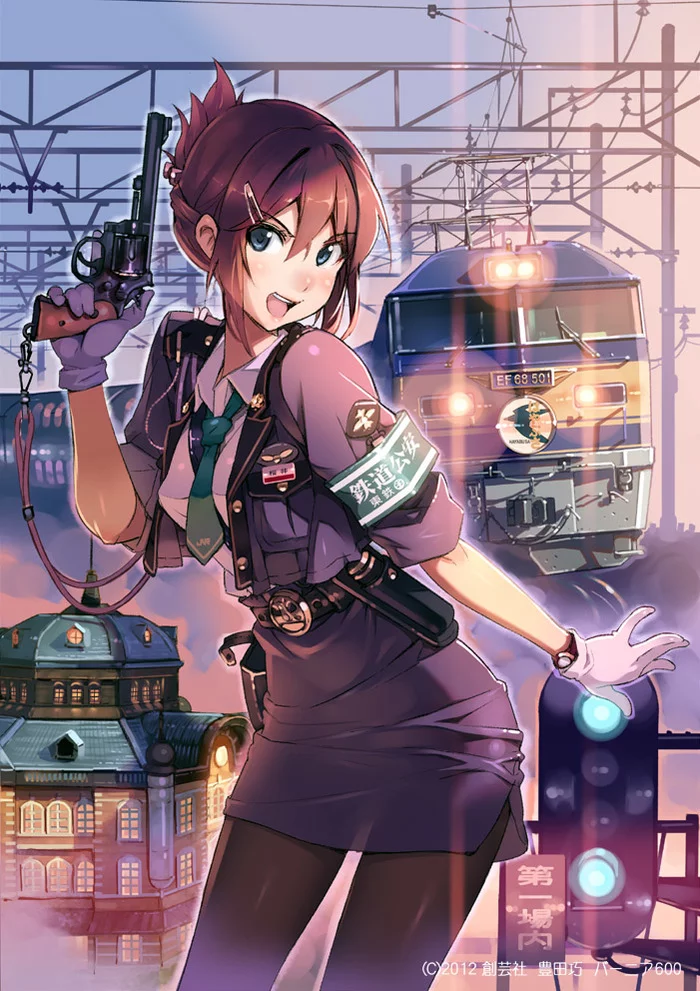 Illustrations for the first volume of the light novel Railway Wars! - Rail Wars!, , Light novel, Anime, Illustrations, Longpost