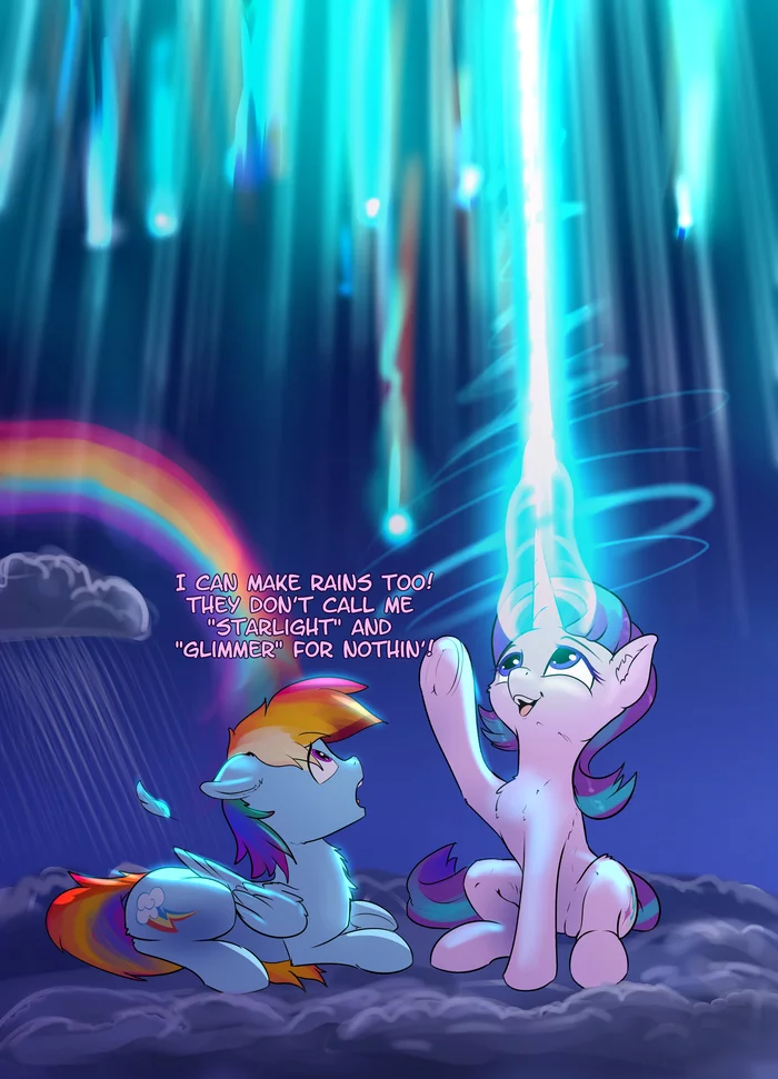 Svetka and Dasha compare rainbows - My little pony, PonyArt, Starlight Glimmer, Rainbow dash, Xbi