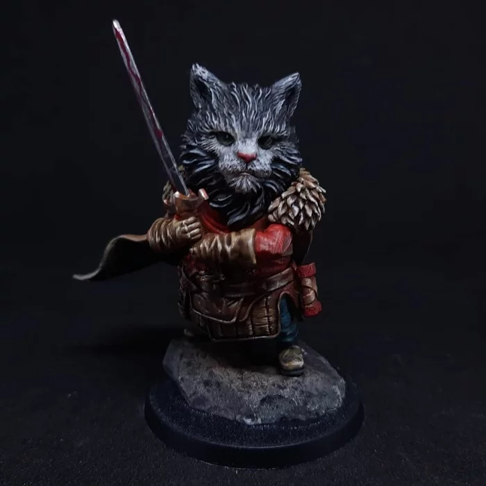 Cat knights, bloodcarrotknights - My, Miniature, Painting miniatures, Hobby, Collectible figurines, Longpost, cat