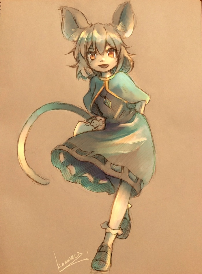  Touhou, Nazrin, Anime Art, 