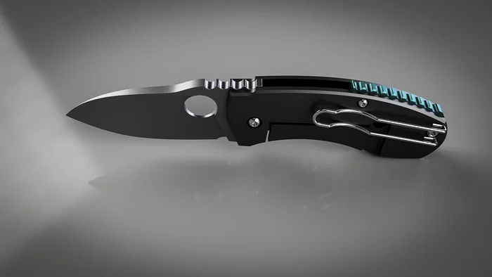 How I create a fan-made 3D video of Spyderco knives - My, 3D, Spyderco, Knife, 3D modeling, GIF, Longpost