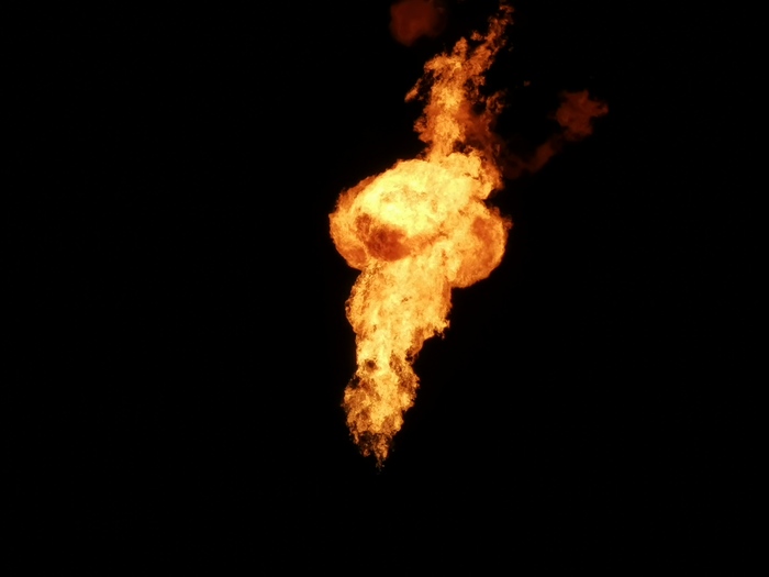 Continuation of the post “Gas is leaving oil” - My, Friday tag is mine, Mobile photography, Fire, Torch, Reply to post