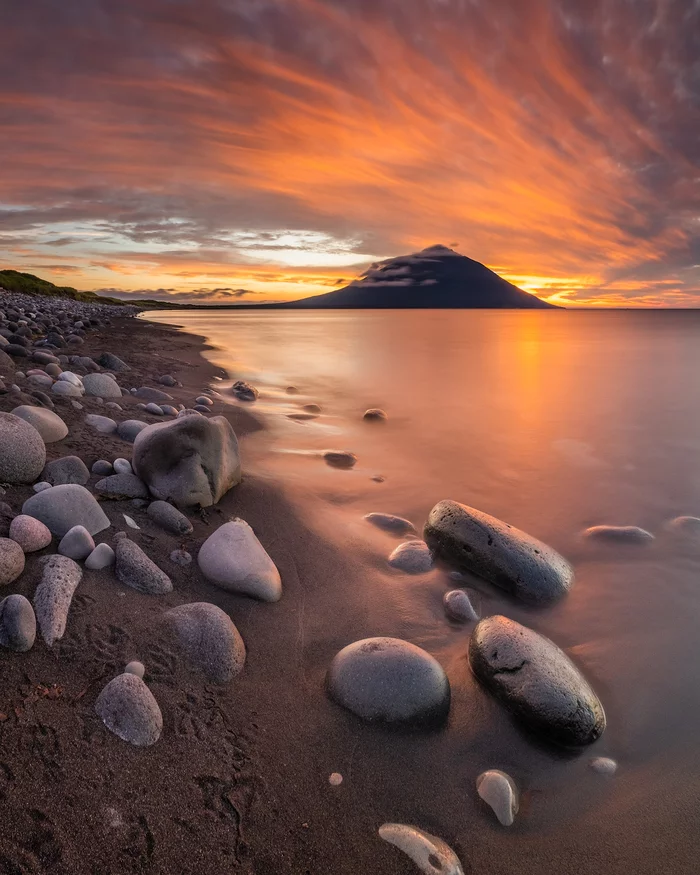 Under the wing of the Firebird - My, Kurile Islands, Iturup, The nature of Russia, Nature, Sea, Volcano, The photo, Landscape, Volcano Atsonupuri