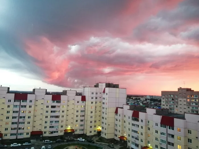 Natural phenomenon - My, Nature, The clouds, Sunset, Longpost