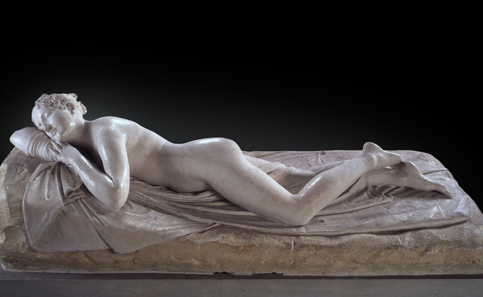 Спящая нимфа (1824) Скульптура, Мрамор, Классицизм, Длиннопост 