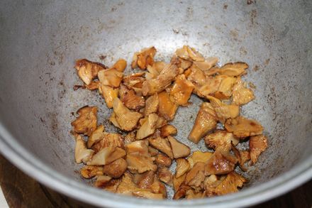 Homemade roast with chanterelles and chicken breast - My, Roast, Second courses, Chanterelles, Mushrooms, Meat, Recipe, Food, Cooking, Longpost