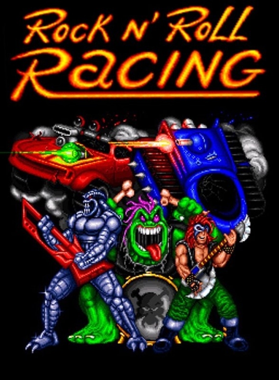 Rock n' Roll Racing - Моё, Арт, Рисунок, Иллюстрации, Игры, Sega, Rock-n-Roll racing, Гифка, Длиннопост