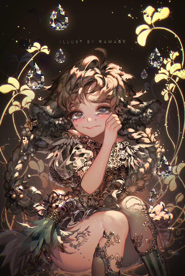 Печаль - Аниме, Anime Art, Kawacy, Original Character