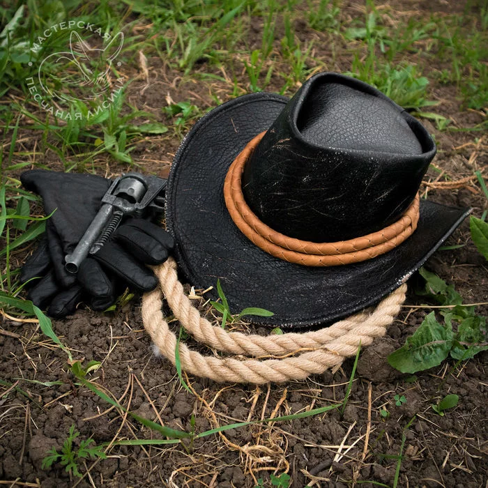 Arthur Morgan hat - My, Handmade, Hat, With your own hands, Longpost, Needlework without process, Leather, Cosplay, Red dead redemption 2, Computer games