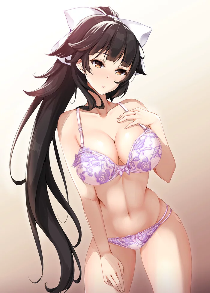 Takao - NSFW, Аниме, Anime Art, Azur Lane, Takao, Нижнее белье, Грудь, Панцу