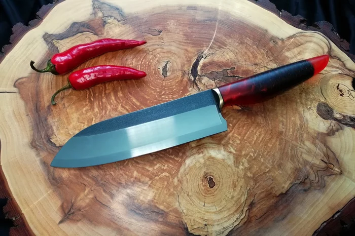 Spicy - My, Knife, Kitchen, Santoku, With your own hands, Needlework without process, Pepper, Longpost