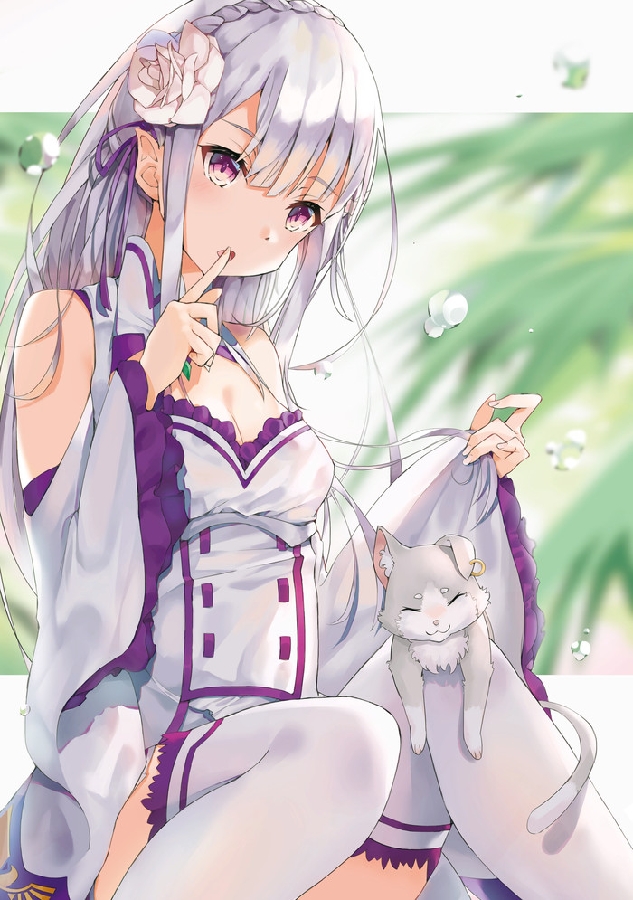 Emilia and Puck Emilia, Puck, Anime Art, Re:Zero Kara, , 