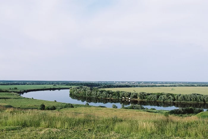 Река Ока в Московской области - Моё, Пленка, Пейзаж, Фотопленка, Фотография, Луховицы, Московская область, Россия, Природа, Река, Красота природы