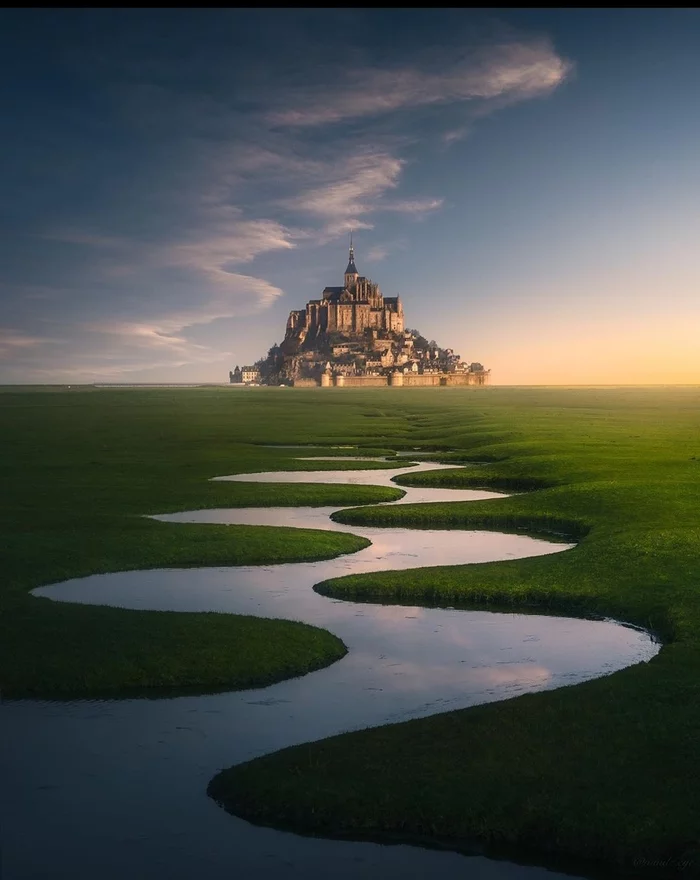 Le Mont-Saint-Michel - Франция, Мон-Сен-Мишель, Photoshop