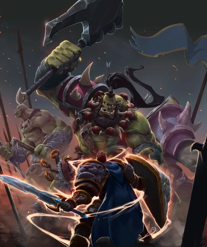 For the horde! - Art, Fan art, Images, World of warcraft, Orcs, People, Horde, Alliance