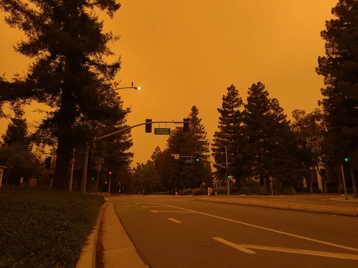 California sky - My, USA, California, Forest fires, Fire, Sky, No filters