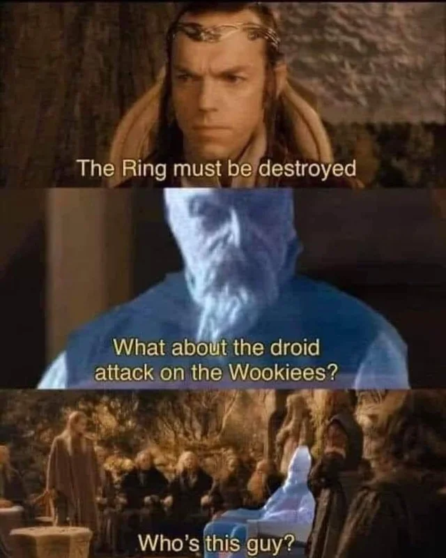 Yes, what about the Wookiees? - Star Wars, Lord of the Rings, Wookiees, Meeting
