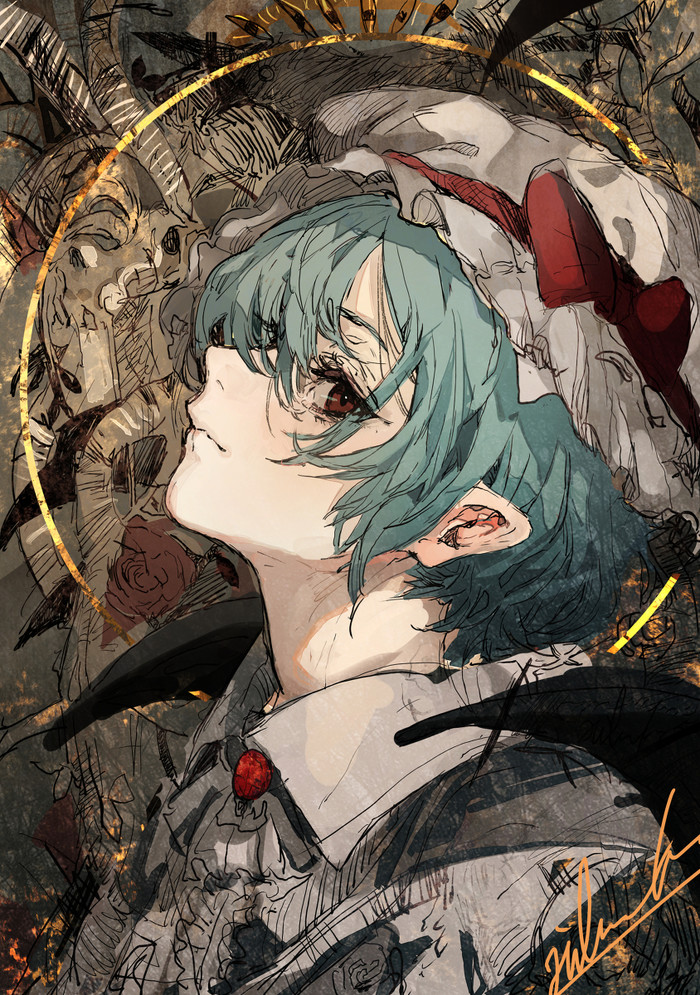   hiranko Anime Art, , Remilia Scarlet, Touhou, Hiranko