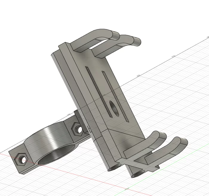 A hint of versatility, or how to make a phone holder for a bicycle handlebar using a 3D printer - My, Phone holder, Holder, 3D печать, 3D printer, Mechanism, Fastening, Accessories, Longpost