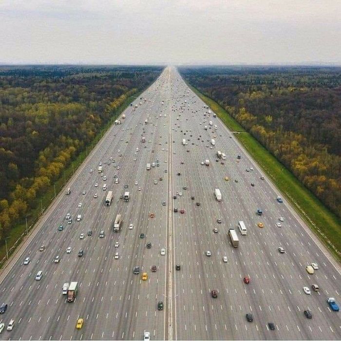 Автомагистраль в США | Пикабу