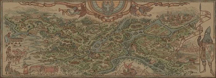 Maps of the countries of the Witcher world (Blood Feud: The Witcher Stories) - Witcher, Cards, Games, Art, Blood feud, Longpost