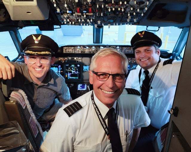 Surprise for father - Father, A son, Surprise, Airplane, Cockpit, Pilot