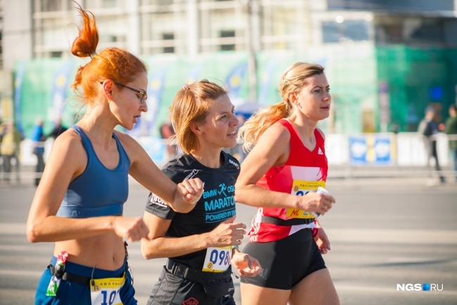 Girls from Raevich's Siberian Half Marathon - Siberia, Novosibirsk, Girls, The race, Half marathon, Sport, Longpost