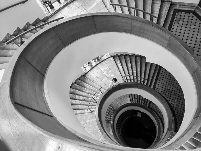 Spiral staircase with golden ratio - My, Caracole, Stairs, Yekaterinburg, Museum of Local Lore, Constructivism, Longpost