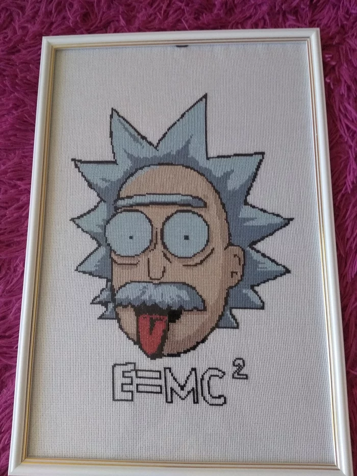 Rickstein - My, Rick and Morty, Embroidery, Albert Einstein