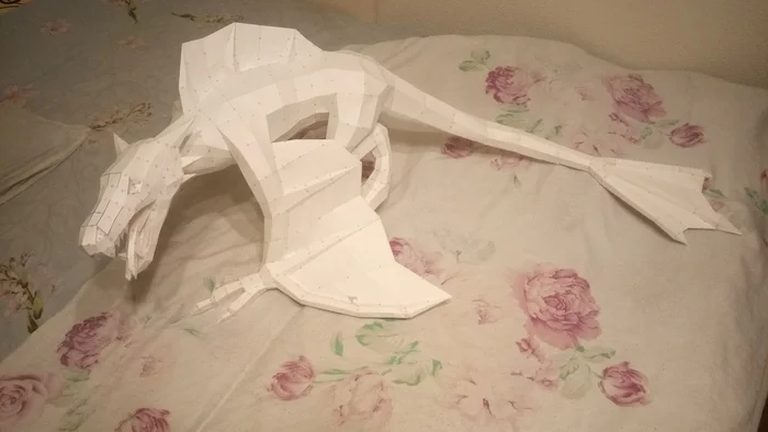 Paper Dragon Pepakure\Papercraft - My, The Dragon, Pepakura, Paper, Papercraft, Longpost