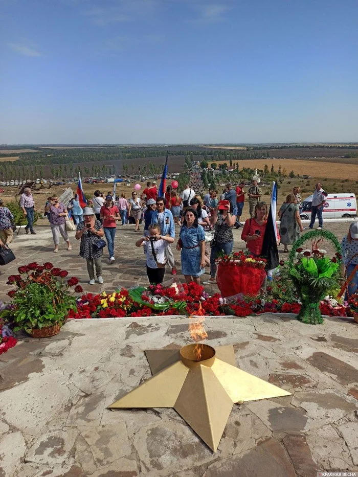Saur-Mogila remembers the battles of the Great Patriotic War and the battles of 2014 - Memory, The Great Patriotic War, Saur-Mogila, Longpost, Negative, DPR, War
