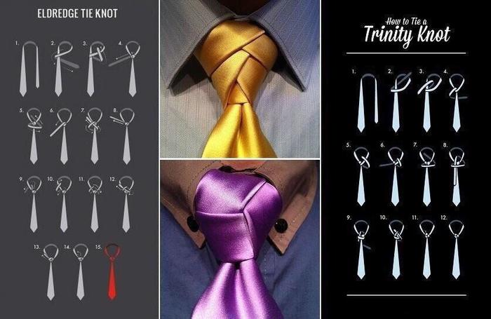 Know how to tie a tie with trendy Eldridge and Trinity knots? - Tie, Knot, Eldridge, Trinity, Fashion, Useful, Interesting, Hyde, , How?, Reddit, Video
