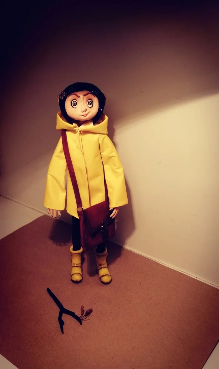 Coraline Jones - Моё, Полимерная глина, Фигурки, Персонажи, Творчество, Коралина в Стране кошмаров, Кукла, Длиннопост