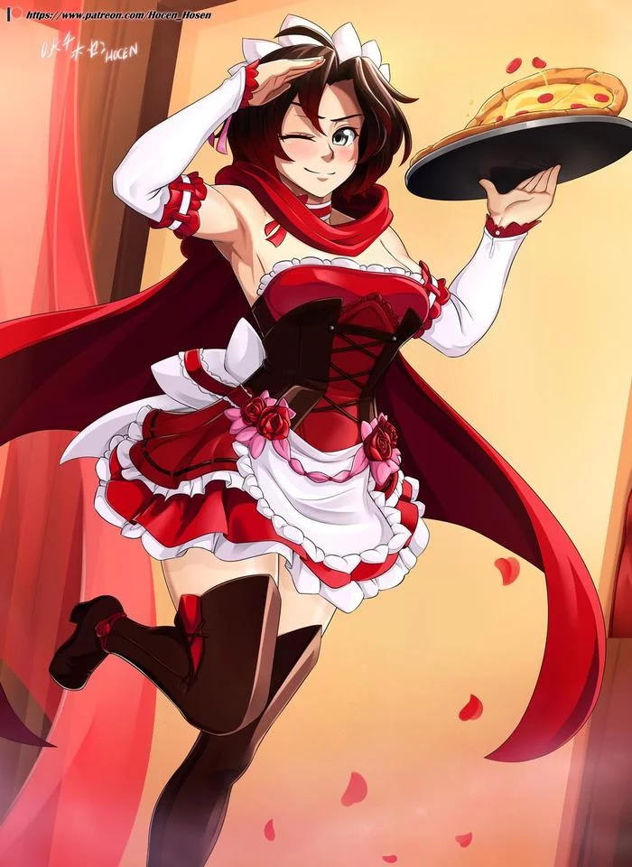 Ruby Rose - Anime, RWBY, Anime art, Hosen Hocen, Housemaid, Ruby rose, Art