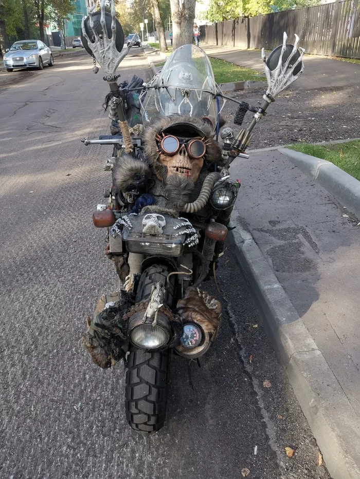 Ready for the post-apocalypse! - My, Motorcyclists, Moto, Moscow, Handmade, Skeleton, Fear, beauty, Longpost