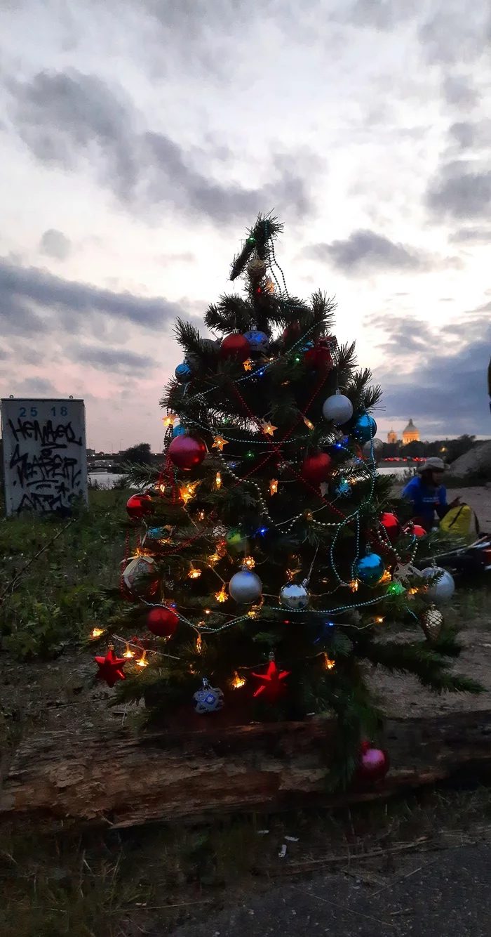 09/22/2020 One hundred days until the new year) - My, Saint Petersburg, Neva, Christmas trees, New Year