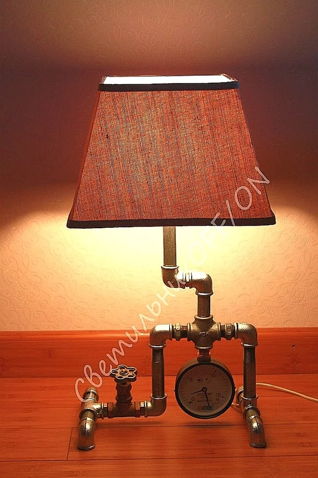 Desk lamp - My, Desk lamp, With your own hands, Loft