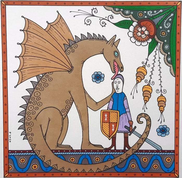 Taming - Taming, St. George, The Dragon, Images, Painting