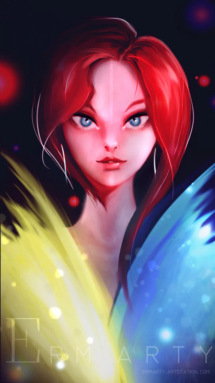 ABBY| The Rising Star - My, Art, Illustrations, Portrait, Characters (edit), Original character, Fantasy, Girls, Wacom